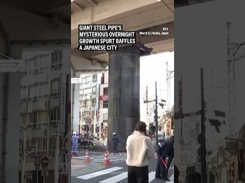 Video Thumbnail: Giant steel pipe’s mysterious overnight growth spurt baffles a Japanese city