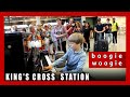 Boogie-woogie on the HONKY TONK piano by Olivier at King's Cross St Pancras Station.
