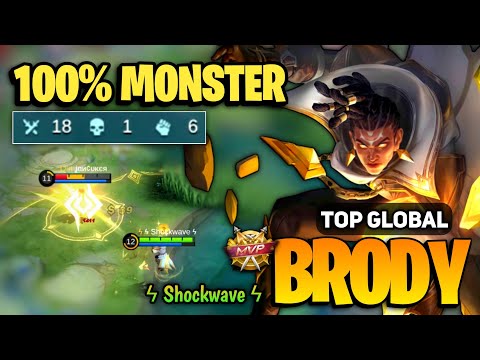 GOLDLANE BRODY! Full Damage Build [ Top Global Brody Best Build ] By ϟ Shockwave ϟ - Mobile Legends