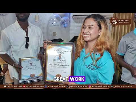 AWARDING CERTIFICATES TO THE JEX BARISTA TEAM AT THE 2024 GRADUATION CEREMONY
