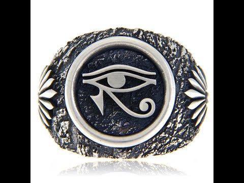 Ghiul Argint 925 Masiv Horus Eye - Protectie si Intelepciune Ancestrala