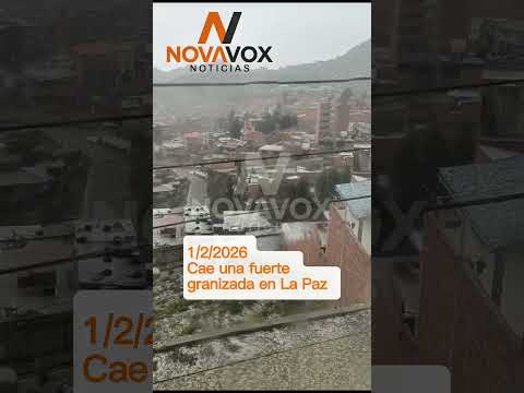 🟠 Una fuerte granizada cayó este domingo en la ciudad de #LaPaz