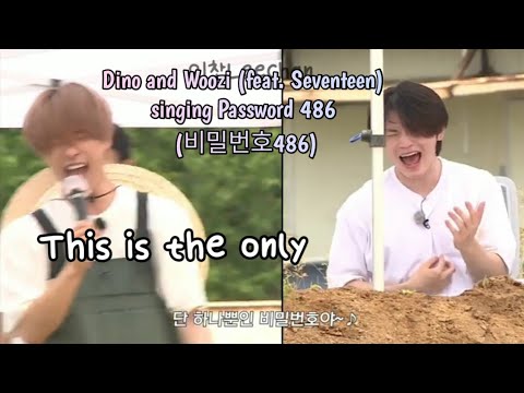 Dino and Woozi (feat. Seventeen) singing Password 486 디노/우지 비밀번호 486