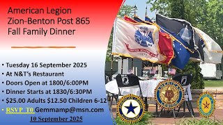 Zion Benton American Legion Post 865   September 2025