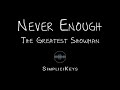 The Greatest Showman - Never Enough (Karaoke Piano)