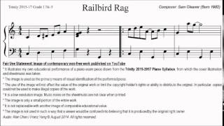 Trinity TCL Piano 2015-2017 Grade 1 No.9 Sam Cleaver Railbird Rag Sheet Music