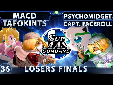 SSS 36 - MacD & Tafo (Red) Vs. PsychoMidget & Capt.Faceroll (Green) SSBM Losers Finals - Smash Melee