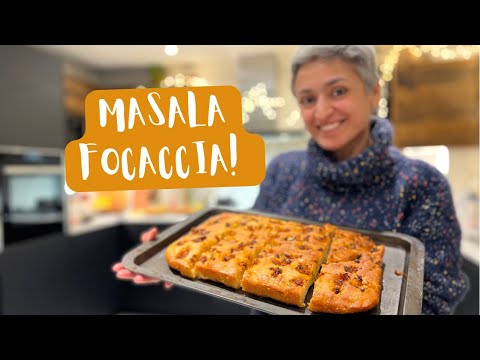 DELICIOUS MASALA FOCACCIA | Crusted bread with pesto pockets | Food with Chetna
