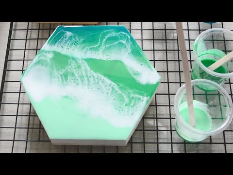 Resin Art Tutorial Make Epoxy Resin Sculpture with Alcohol Ink Resin Lampshade