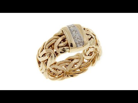 Passport to Gold 14K ByzantineLink DiamondAccented Band ...