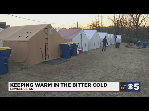 Lawrence, KS helping keep the homeless warm in a tent city