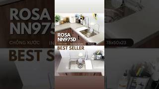 CHẬU RỬA BÁT 1 HỐ NOBINOX ROSA NN975D video 3
