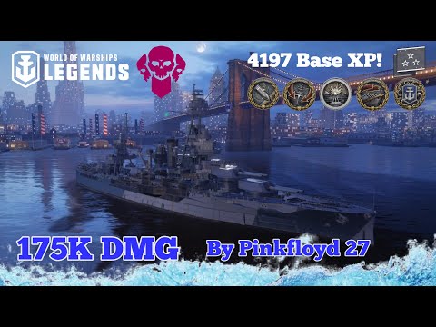 Texas 4197 Base XP 175K DMG, Solo Warrior 6 Kill Kraken! World Of Warships Legends Arena