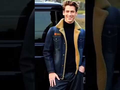 Men’s Black Denim Jacket with Faux Fur | Warm & Stylish Winter Essential