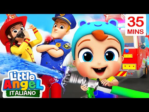 Cosa Vuoi Fare da Grande?👩🏻‍🚒👮🏻‍♂️ Cartoni Animati con Gianni Piccino - Little Angel Italiano