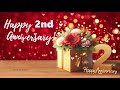 Happy 2nd Wedding Anniversary Wishes | Best 2nd Anniversary Wishes for Couple #shorts