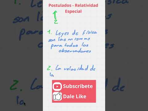 ¿Cuáles son los dos Postulados de la Relatividad Especial? | Relatividad #leyes #física #einstein