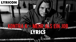 Kontra K - Mehr als ein Job LYRICS