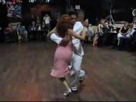  Jennifer Bratt  and  Ney Melo  are  dancing  to  the  tango  "  Manana Zarpa Un Barco  "
