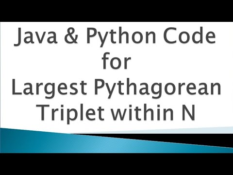 Largest Pythagorean Triplet Within Nlogic Building Problemplacement Questionjava Codepython Code