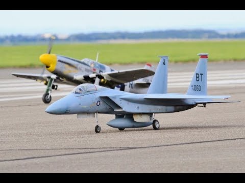 RC JET & WW2 FIGHTERS - MULTIPLE AIRCRAFT TJD DISPLAY TEAM AT THE BMFA NATS # 2 - 2017