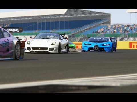Bugatti Vision GT vs Race Cars at Silverstone