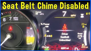 How to disable seat belt chime for free.