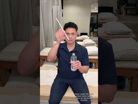 Tanggalin ang Madikit na Plema sa Lalamunan at Chest with bottled water and straw #breathing
