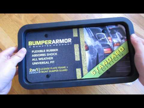 Bumper Armor Standard License Plate Rubber Frame Review