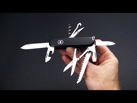 New Victorinox Huntsman Black Swiss Army Knife