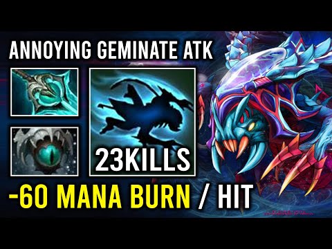 60 MANA BURN PER HIT Annoying Geminate Attack Skadi Disperser Hyper Carry Weaver Dota 2