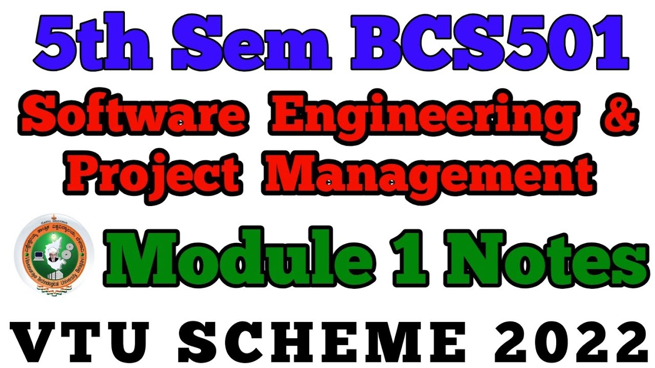 💥 5th SEM SOFTWARE ENGINEERING & PROJECT MANAGEMENT MODULE 1 NOTES || BCS501 #vtu #viral