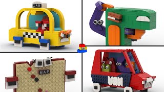 How to make Alphabet Lore WORDS with LEGO: CAB, MAP, GUN, and VAN