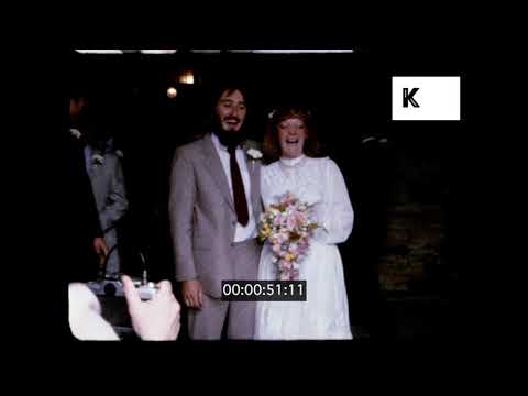 Thumbnail for 1980s UK, Bride and Groom Leaving Church Wedding, Home Movies by Ride