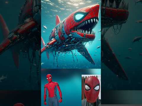 superheroes but robot shark 😱🔥Marvel & DC-All Characters #marvel #avengers#shorts#robot