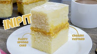 Soft and Fluffy Inipit Cake Sandwich with Creamy Custard Filling