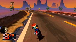 Crash Bandicoot: Warped 105% Walkthrough HD - Part 23: Orange Asphalt
