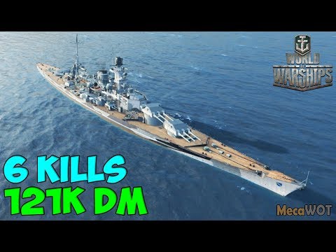 World of WarShips | Scharnhorst | 6 KILLS | 121K Damage - Replay Gameplay 1080p 60 fps