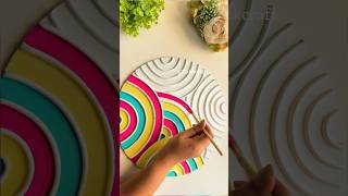 Lippan art/ Lippan Art with mirror work #youtubeshorts #shorts #wallhanging #lippanart