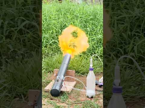 Smart carbide Gun Calcium carbide + water = fire science Experiment DIY Project