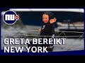 Klimaatactivist Greta  zeilt onder luid gejuich New York binnen | NU.nl