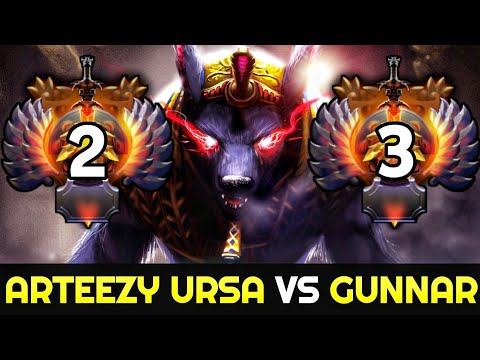 ARTEEZY vs GUNNAR Top 3 MMR — Scepter Ursa vs Scepter Troll Warlord 7.28 Dota 2