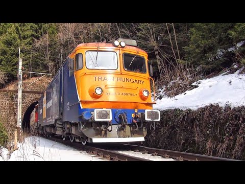 Trafic Feroviar-Tunelul Mic  Predeal-Rail Traffic-The small tunnel from Predeal-Romania-20.02.2020