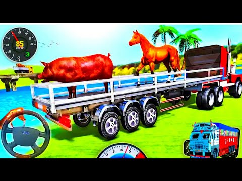Farm Animal Transport Truck Driving 3D - Zoo Transporter Drive Simulator - Android GamePlay 2025