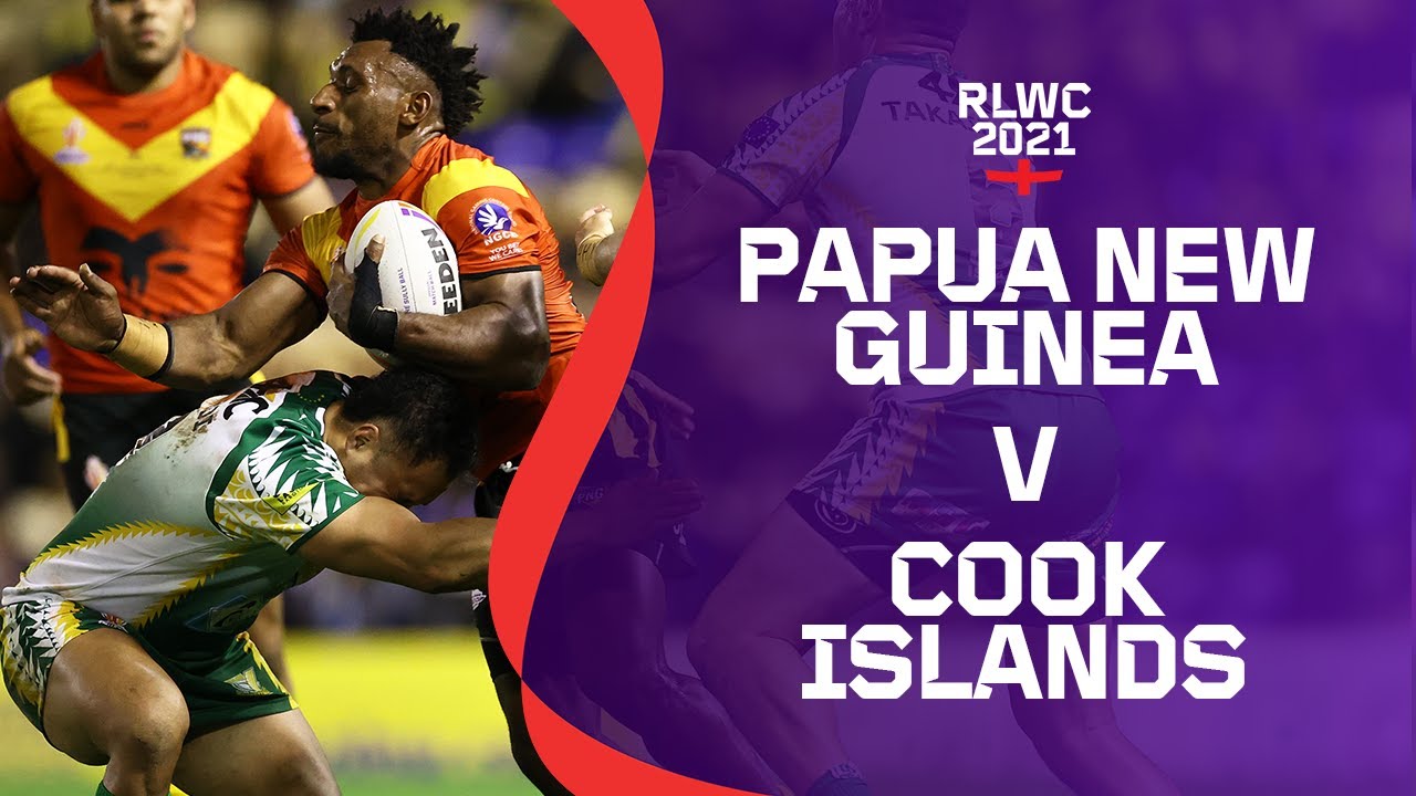 Papua New Guinea play Cook Islands in Round 2 in Group D | RLWC2021 Cazoo Match Highlights