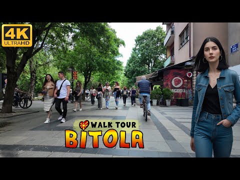 BITOLA Walk Tour - Macedonia (2025)【4K】🚶‍♂️ Прошетка низ Широк Сокак во Битола, Македонија 🇲🇰