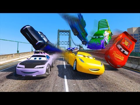 Street Race Crash Cars 3 McQueen Jackson Storm Cruz Ramirez Boost Wingo & Friends