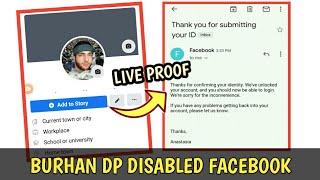 How To Recover Burhan DP Disabled Facebook Account | Your Account Has Been Disabled Solution 2021