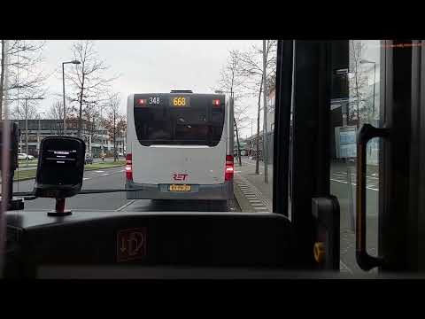 RET rit met de (350) als lijn 668 richting STC Campus vanaf zuidplein busstation (versneld).