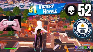 52 Elimination Solo Squad WORLD RECORD with Ps5 handcam + Best Controller Settings